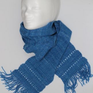 Handgewebter Schal aus Merino / Seide